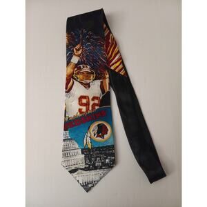 Vtg Washington Redskins NFL Tie Novelty Fireworks R.F.K Stadium Silk Made In USA
